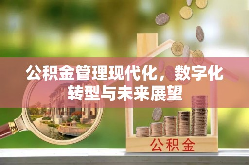 襄汾公积金管理现代化，数字化转型与未来展望