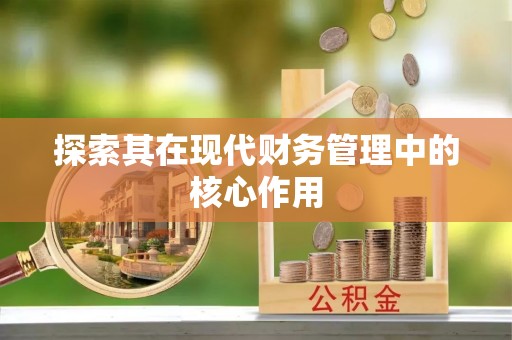 襄汾探索其在现代财务管理中的核心作用