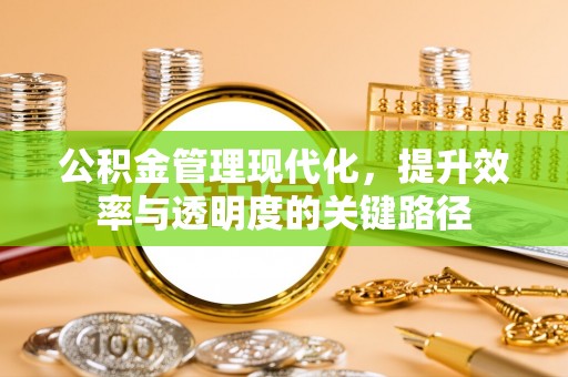 襄汾公积金管理现代化，提升效率与透明度的关键路径